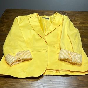 Womens New York and company blazer yellow